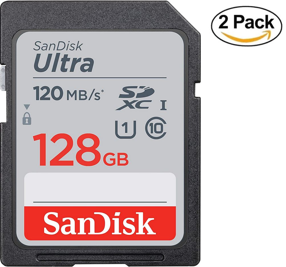 2pcs Carte Mémoire SDXC SanDisk Ultra jusqu'à 120 Mo/ classe 10 UHS I