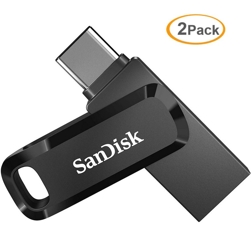 2pcs SanDisk Ultra Clé USB à double connectique pour les appareils USB Type C