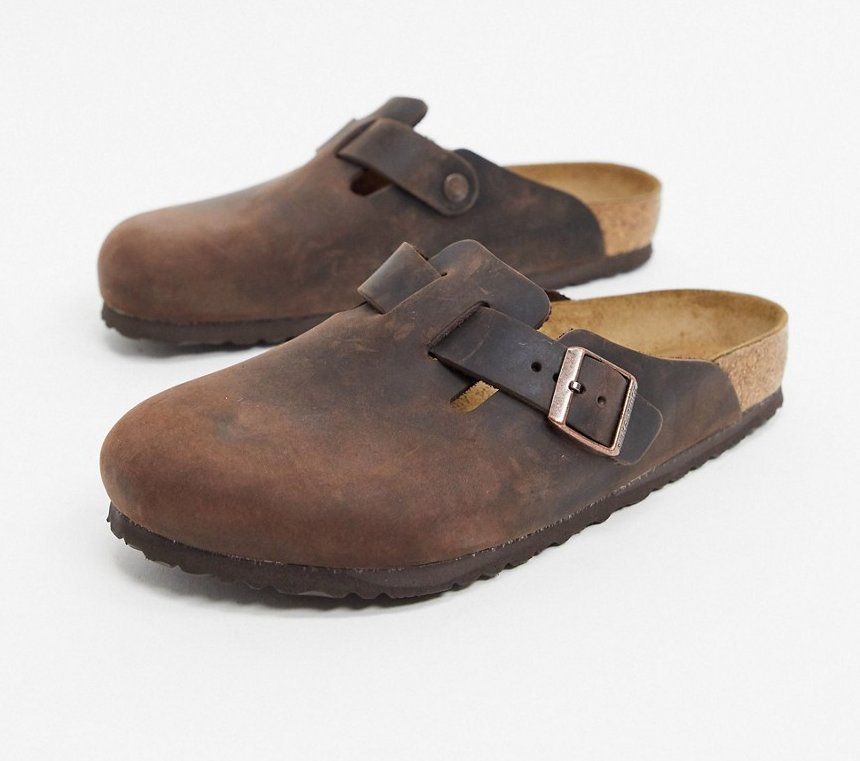 Birkenstock - Boston - Mules En Cuir Effet Huilé - Havane-Marron - 860131 - 41