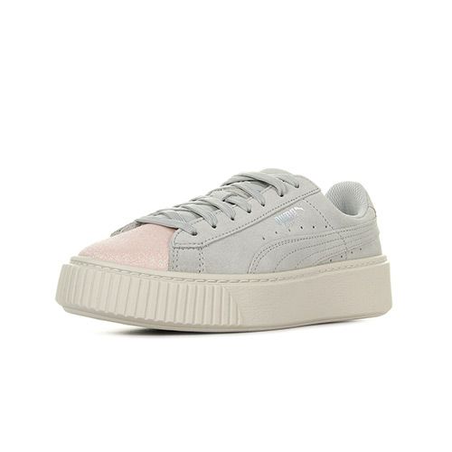 Puma Suede Platform Glam Jr - Beige - 36