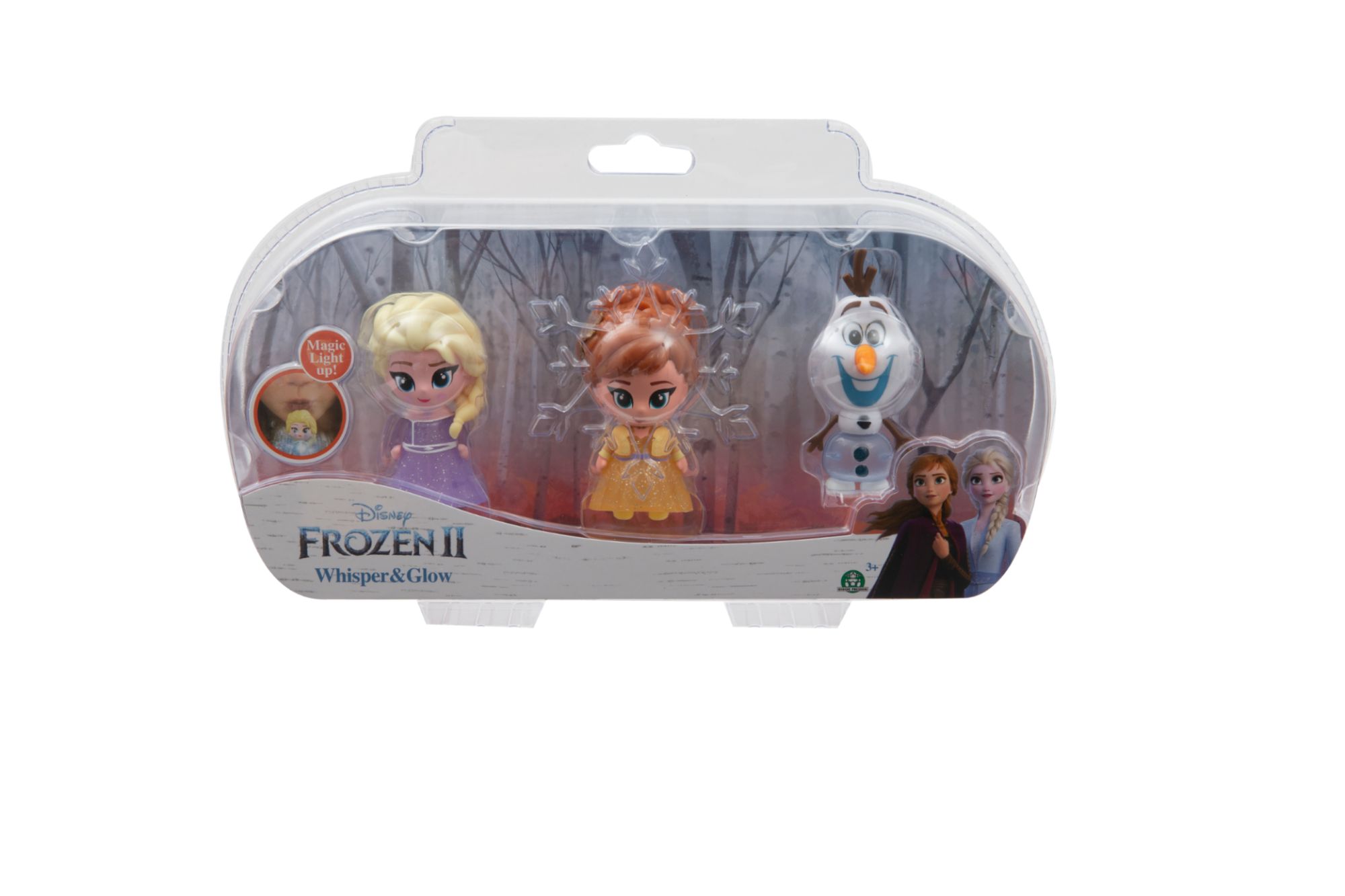 La Reine Des Neiges Lrdn 2 Blister 3 Figurines Whisper & Glow Lumineuses