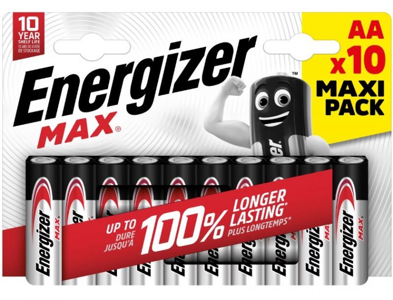 Piles Alcaline Lr6 aa 1 5v Energizer Max Energizer Le Lot De 10 Piles - vue 2