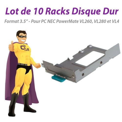Lot X10 Racks Disque Dur 3,5" Nec Powermate Vl260 Vl280 Vl4 Dt Sata