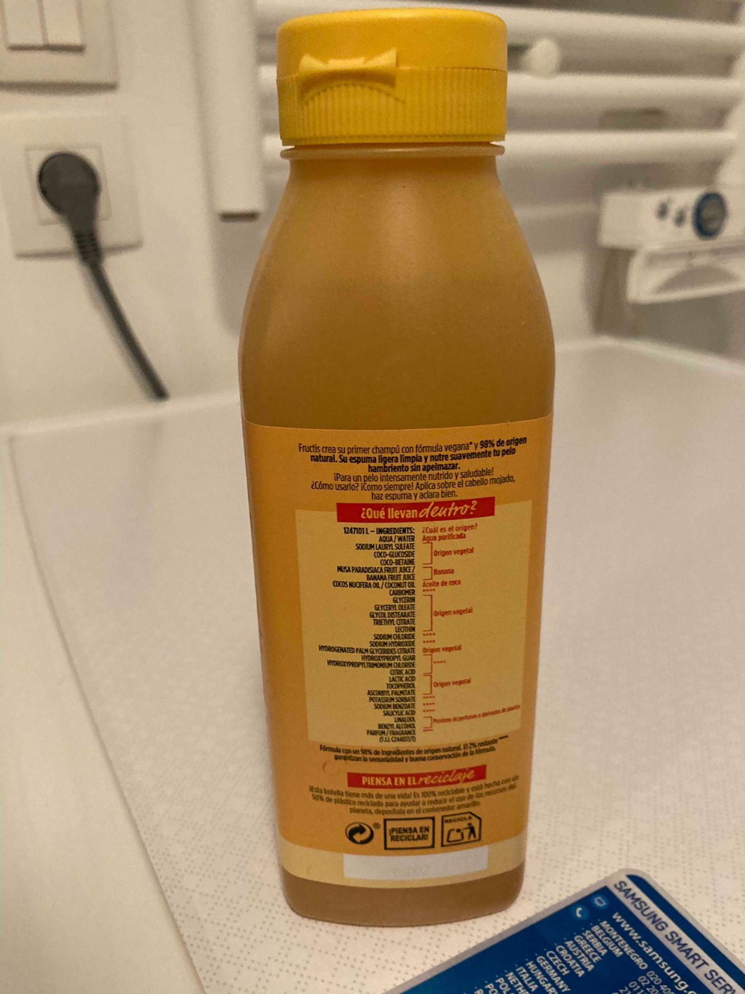 Fructis Hair Food Banana Nutritiva Garnier Shampoing