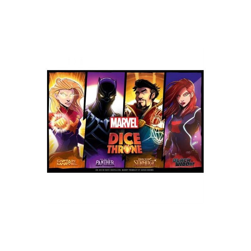 Jeu De Stratégie Lucky Duck Games Dice Throne Marvel Black Panther, Captain Marvel, Black Widow, Dr Strange