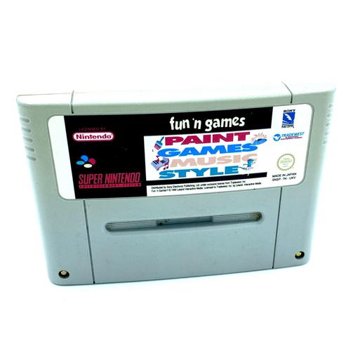 Fun'N Games Paint Games Music Style Jeu Super Nintendo Snes Pal Eur