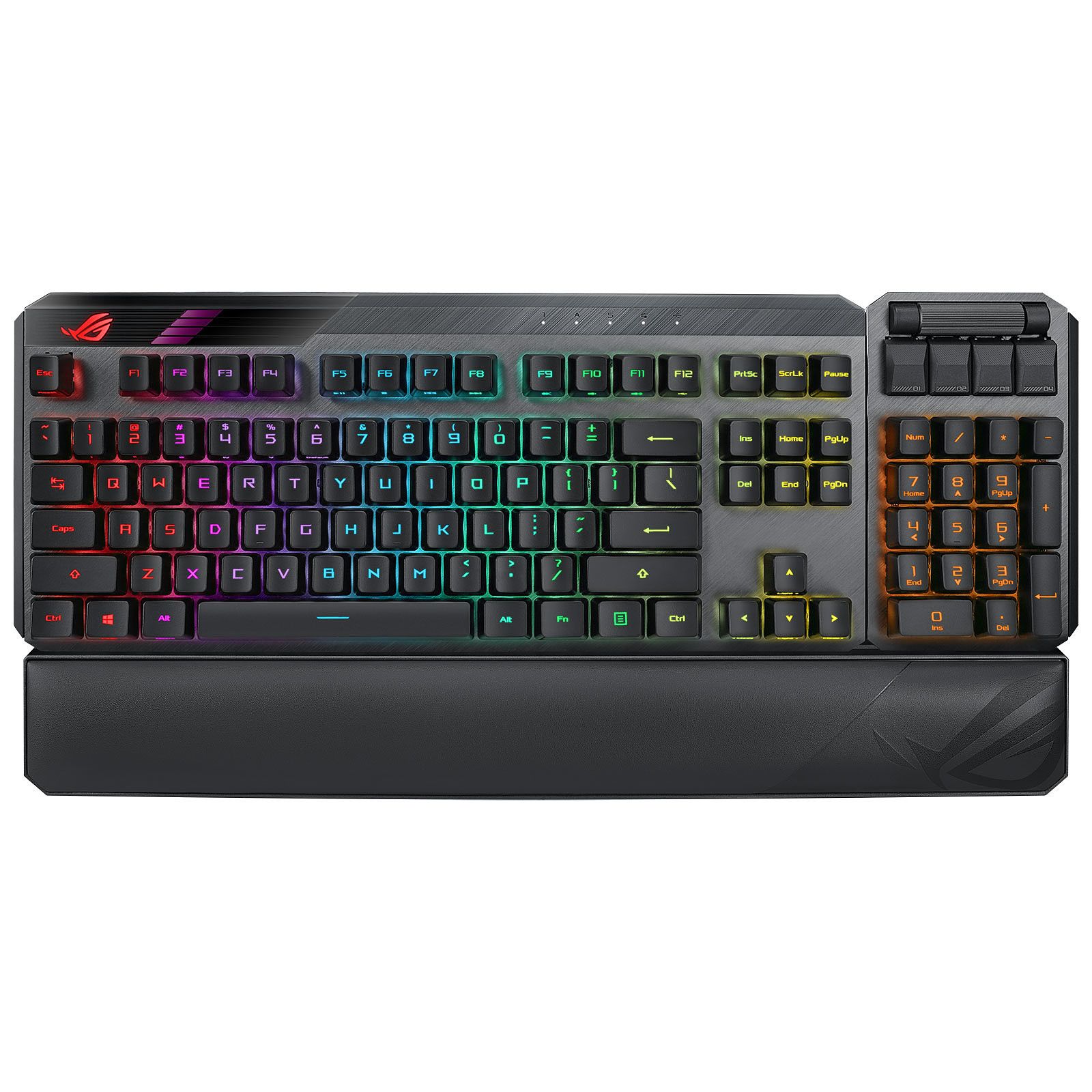 Asus Clavier gamer Rétroéclairé sans fil ROG Claymore II