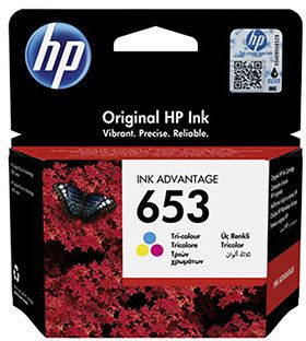 HP 653 5 ml couleur cyan jaune original Ink Advantage cartouche d'encre pour DeskJet Plus Ink Advantage 6075 Ink Advantage 6475 Ink Advantage 6475 All in On
