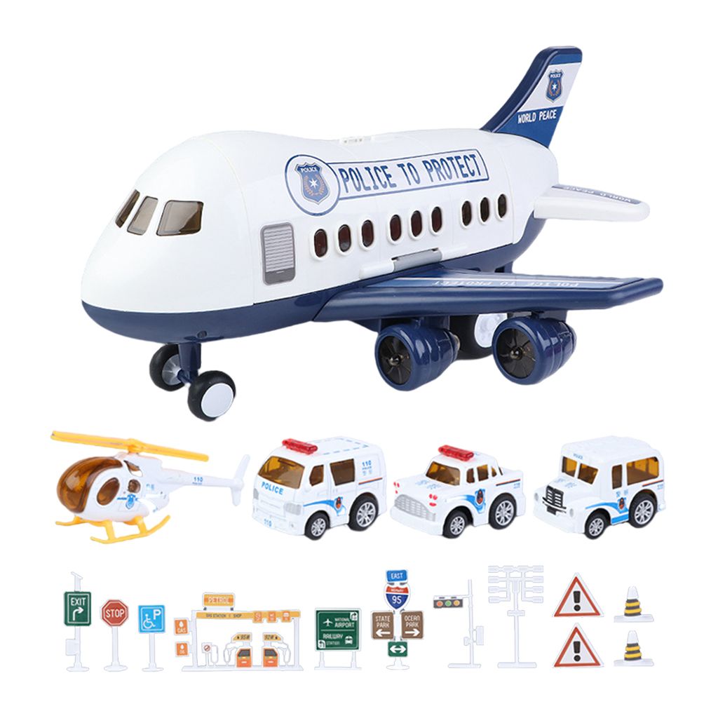  - Ffityle Simulation Helicopte Avions Modèle Combattant Jouets W/Musique Et Histoire Éducation Précoce Jouets Pour Enfants Garçons Filles Âge 4 Jouets Volants Bleu Foncé A