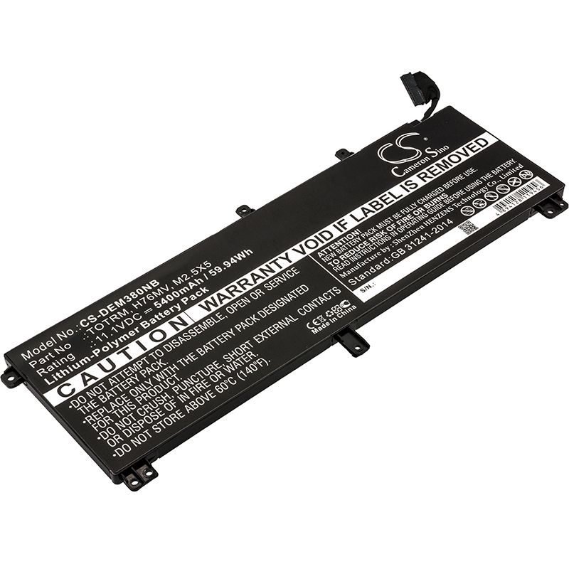 Batterie 5400mAh type 0701WJ 07D1WJ 0H76MY 245RR 7D1WJ Pour Dell Precision M3800