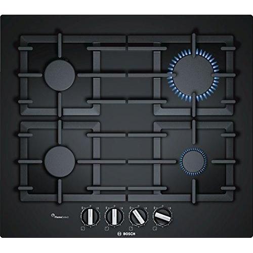 Bosch Serie 6 Ppp6A6B90 - Table De Cuisson Au Gaz - 4 Plaques De Cuisson - Niche - Largeur : 56 Cm - Profondeur : 48 Cm - Noir - Avec Garnitures Noires - Noir