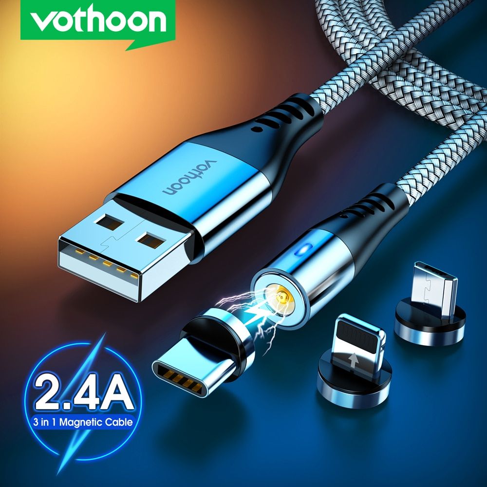 Micro plug Aucun câble 200cm Vothoon - Câble USB magnétique pour iPhone