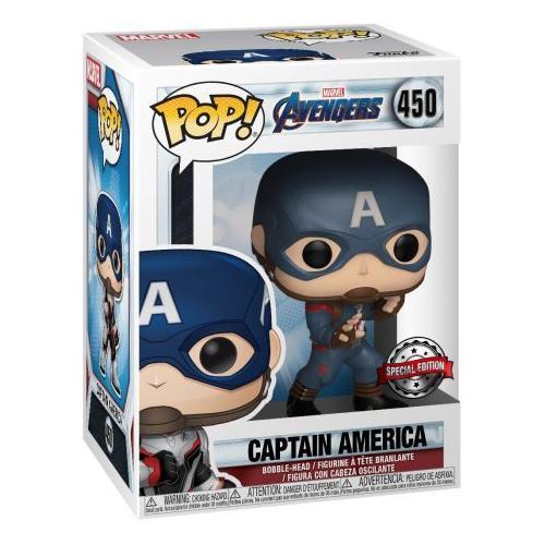 Funko Pop! Marvel Avengers End Game Captain America + Pop Protector