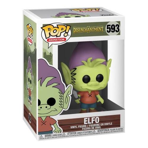 Figurines Personnages Funko Pop Figurine En Vinyle Animation: Disenchantment-Elfo Collection, 40878, Multicolore