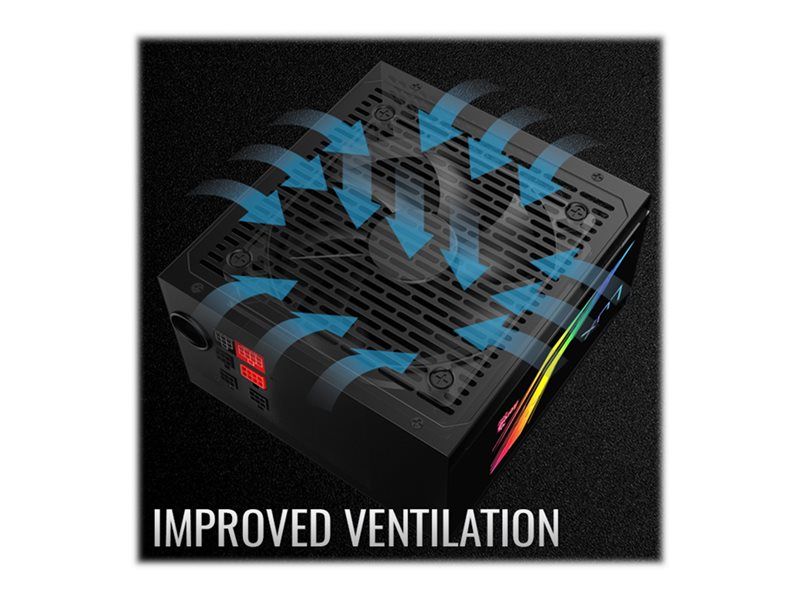 Alimentation semi modulaire AEROCOOL LUX RGB 80Plus Bonze Neuf - vue 2