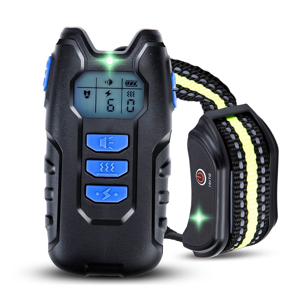 Taille Bleu Collier De Dressage De Chien Électrique 300m Télécommande Pour Animaux De Compagnie Étanche Rechargeable Avec Écran Lcd Pour Toutes Les Tailles Collier De Chien D'arrêt D'écorce