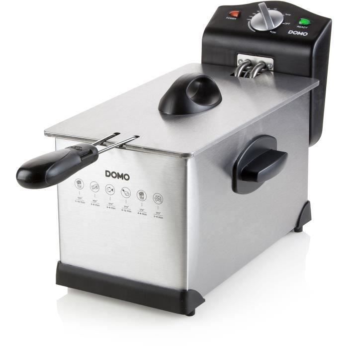 DOMO DO514FR Friteuse 3 litres acier inoxydable