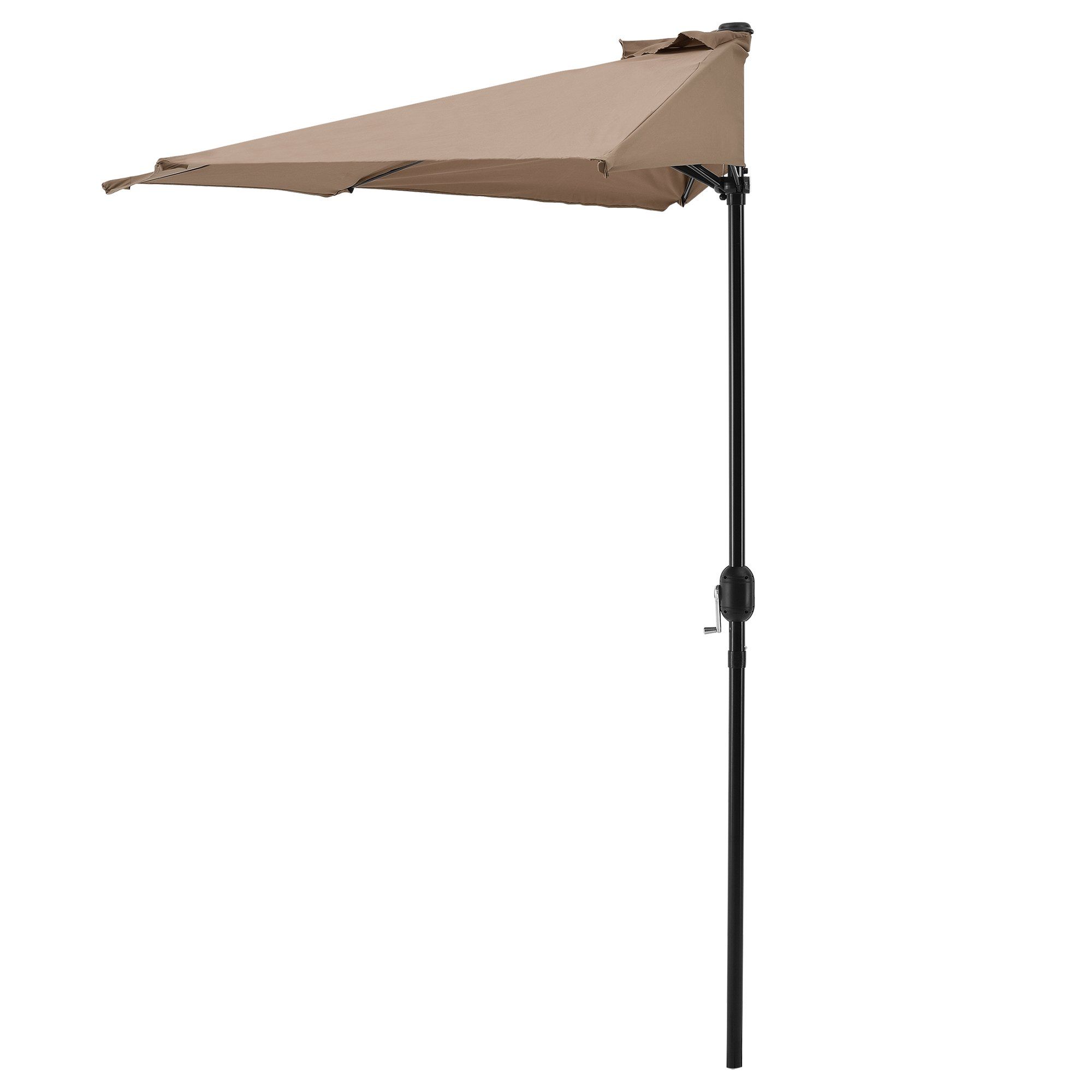 Demi-Parasol Sur Terrasse Sur Balcon Polyester 300cm X 150cm X 230 Cm Beige Helloshop26 03_0001609