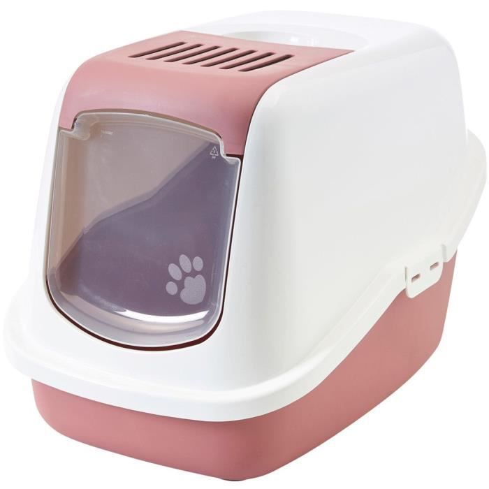 Vadigran Maison De Toilette Nestor Earth - 56x39x38.5 Cm - Rose - Pour Chat