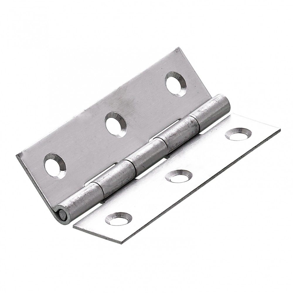 Charnière universelle inox pour meuble, L.80 x l.45 mm