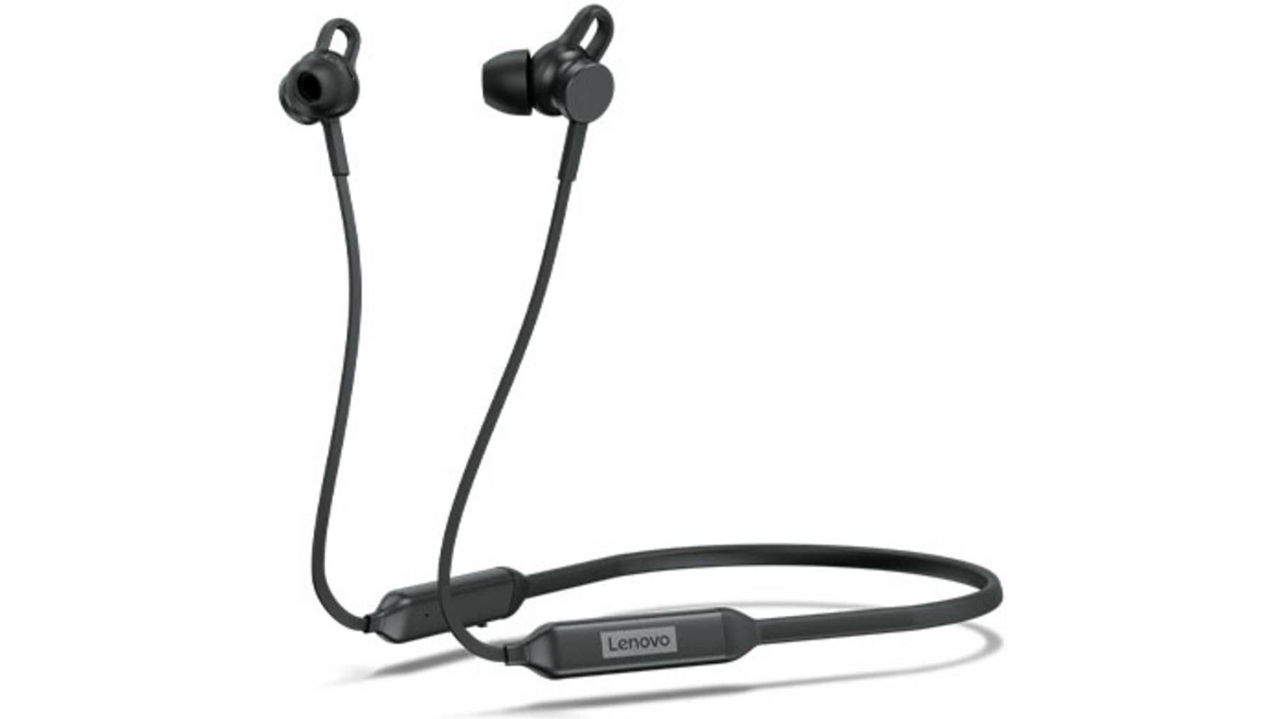 Lenovo - Écouteurs avec micro - intra-auriculaire - tour de cou - Bluetooth - sans fil - noir