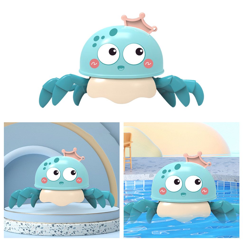  - Toys Pour 1-5 Year-Old Children Clockwork Bathtub Pool Bath Toys Cute Jellyfish Bath Toys Birthday/Christmas Pour Toddlers Kids - Blue Bleu
