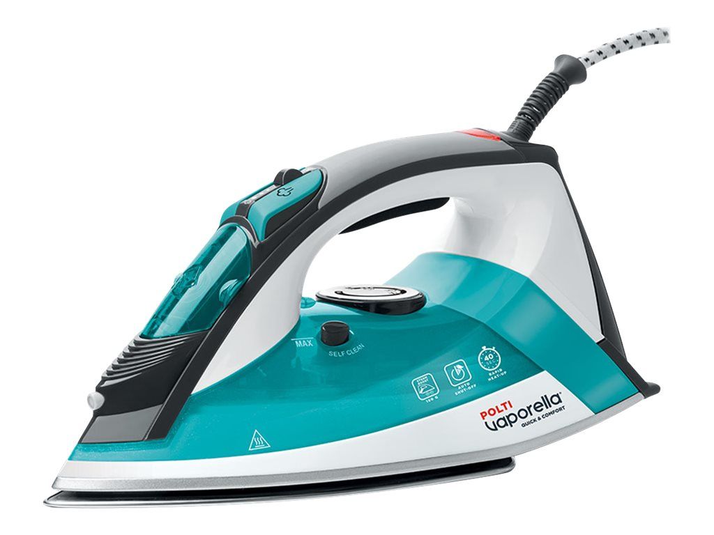 Polti Vaporella Quick&Comfort QC120 Fer à Vapeur avec Semelle en Acier Inoxydable Poignée Soft Touch Puissance Réservoir de 300 ml Jet de Vapeur de 180 g et - vue 2