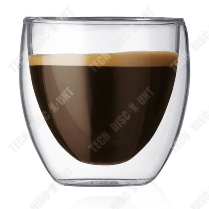 Td® Coffret De 8 Tasse À CaféExpressoEspresso En Verre 80ml SetTasses À Café Double Paroi Tasse Expresso Originale.