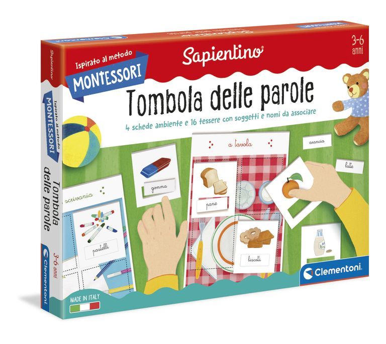 Clementoni Italy Montessori Tombola des Mots Jeu éducatif Fabriqué en Italie + 16268 Petit - vue 6