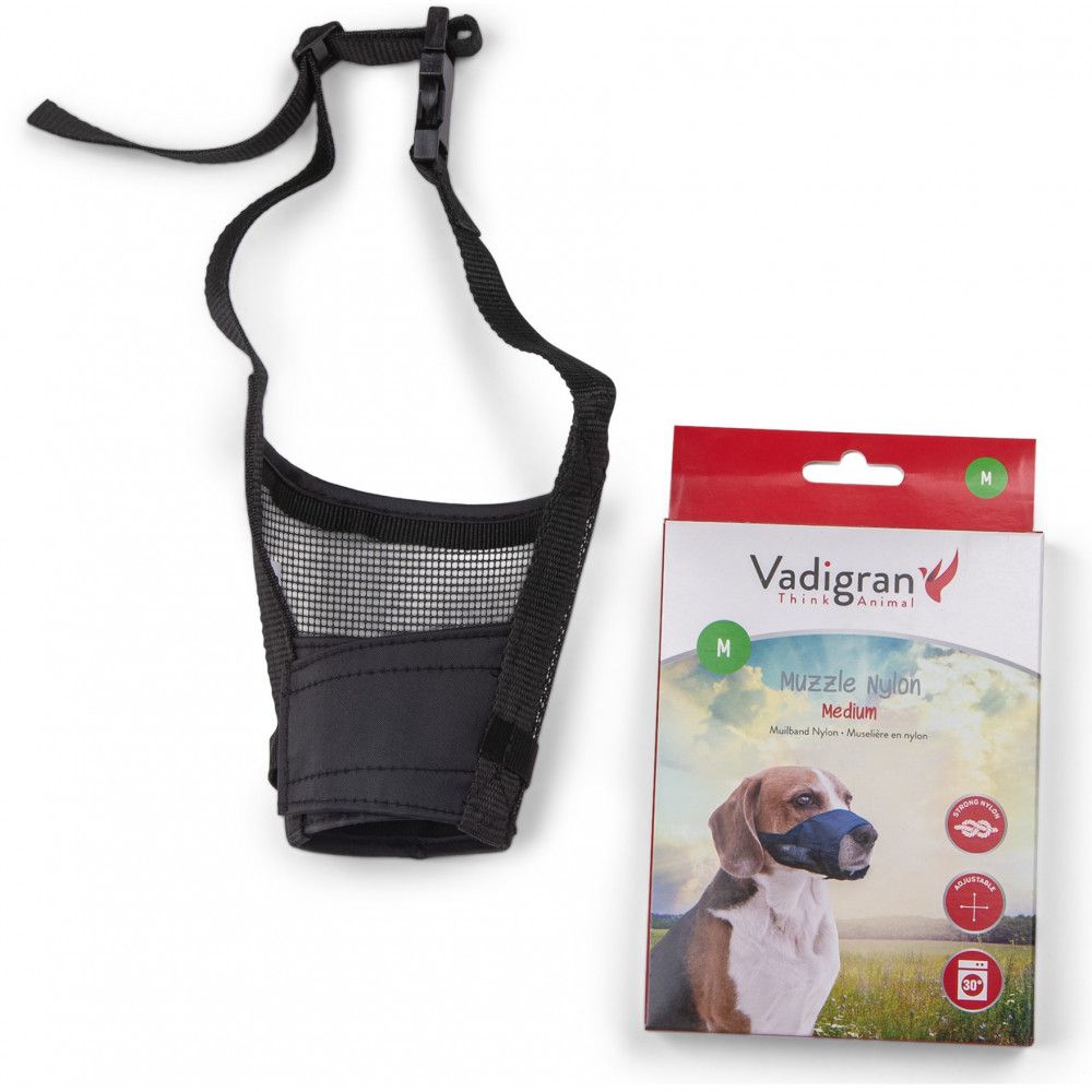 Meilleurs prix pour Vadigran-Muselière Réglable En Nylon, Cou De 22 À 38 Cm. T M. Pour Chien Type Labrador..-Va-15633