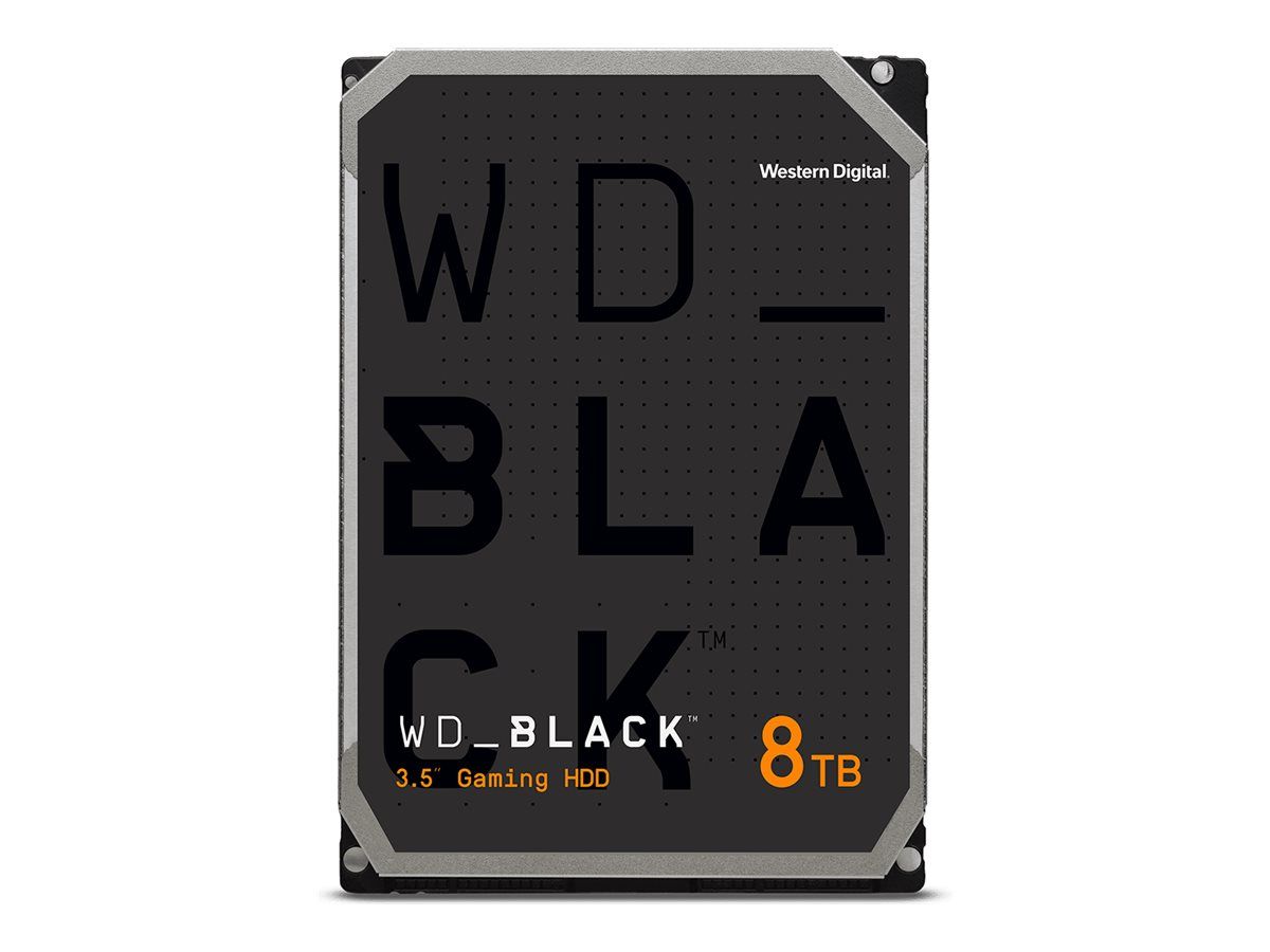 WD Black WD8002FZBX - Disque dur - 8 To - jeu - interne - 3.5 - SATA 6Gb/s - 7200 tours/min - mémoire tampon : 256 Mo