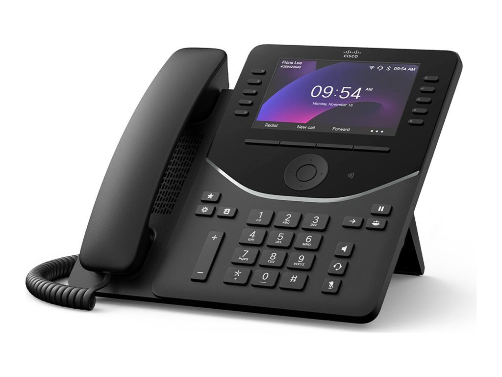 Cisco Desk Phone 9861 Téléphone VoIP avec Trusted Platform Module TPM 2.0 avec ID d'appelantappel en instance IEEE 802. /bgnac Wi Fi / Bluetooth 5.2 LE SIP SDP RTCP RTP SRTP...