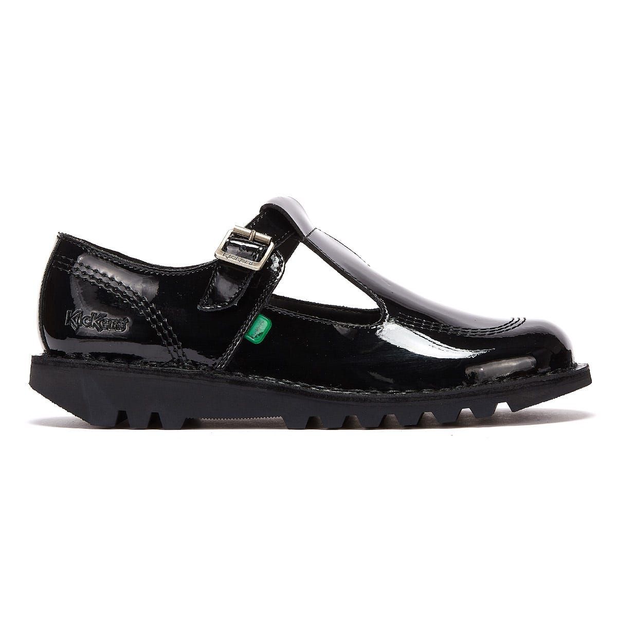 Kickers Kick Aztec Patent Chaussures Noires Pour Femmes - vue 4