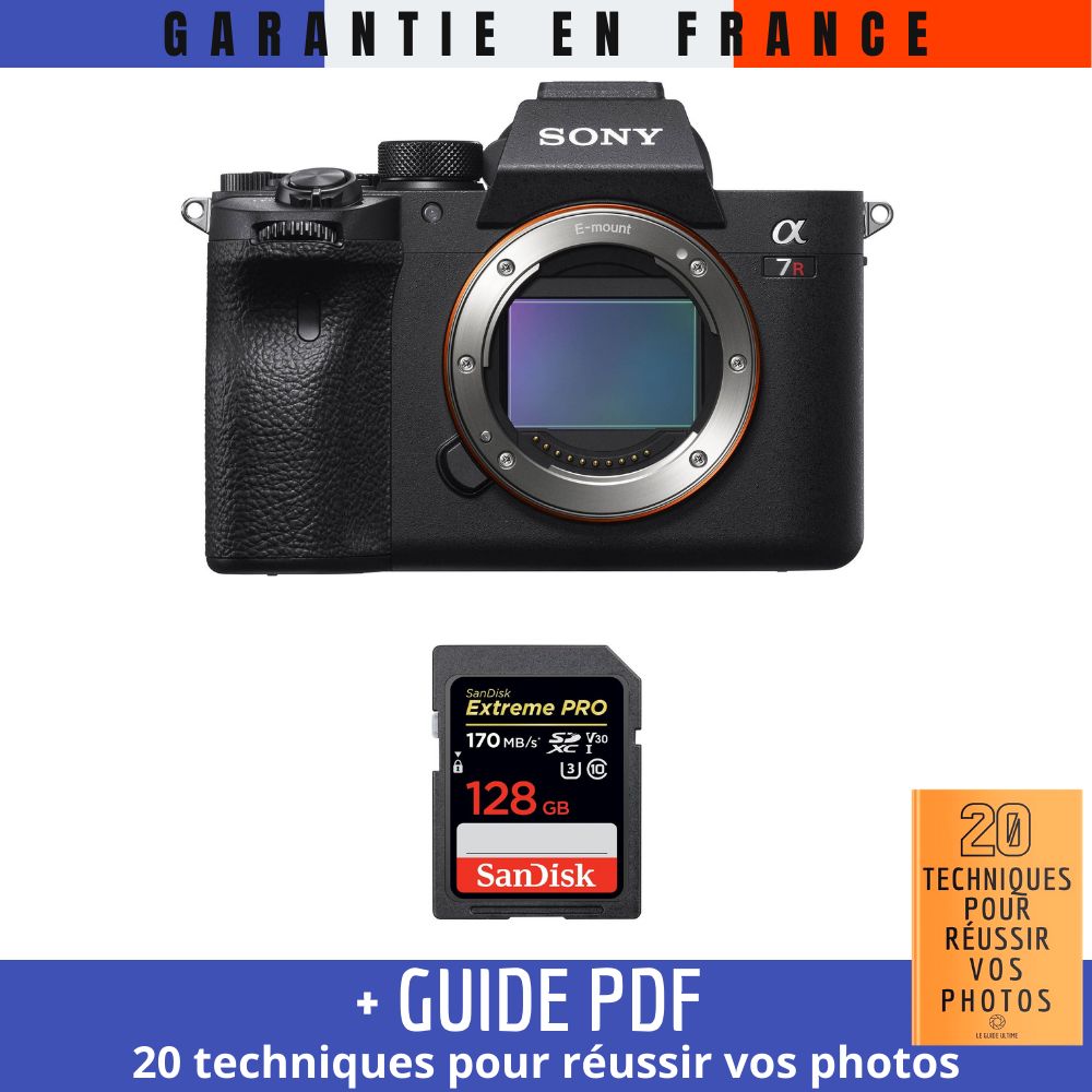 Sony A7R IV Nu + SanDisk Extreme PRO UHS I SDXC 170 MB/ + Guide PDF 20 TECHNIQUES POUR RÉUSSIR VOS PHOTOS
