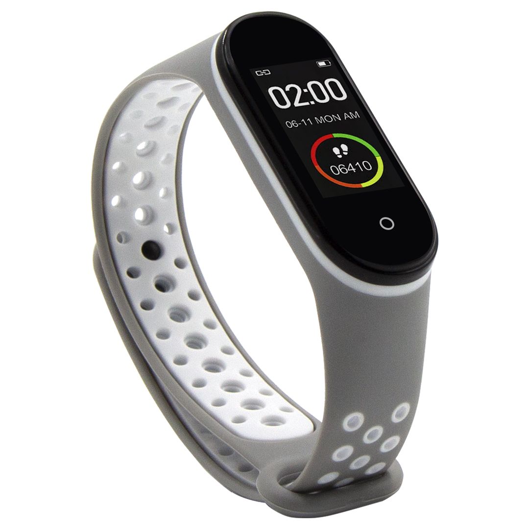 Abyx Fit Lime - Tracker D'activités Avec Bracelet - Silicone - Gris - Affichage 0.96" - Bluetooth - 26 G