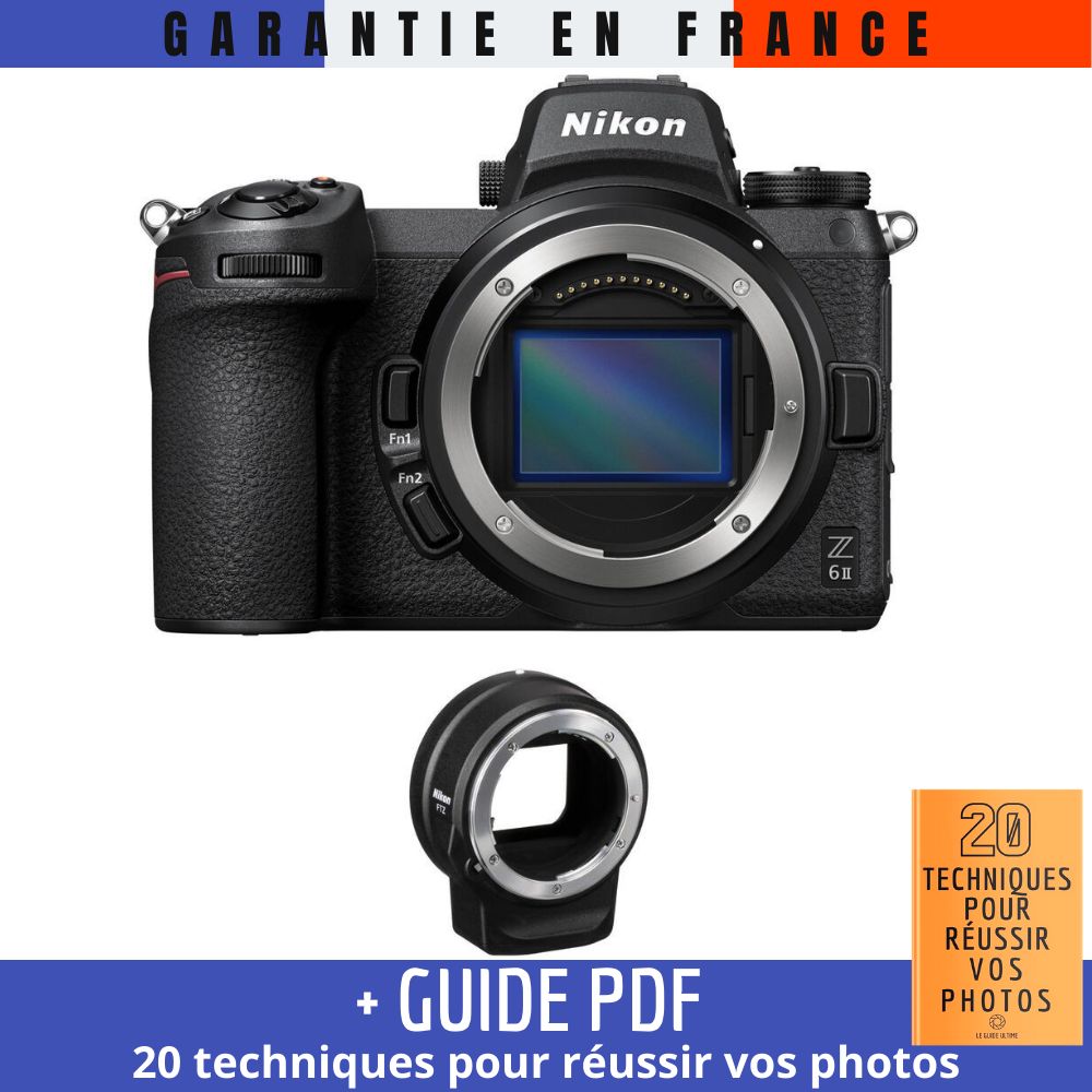 Nikon Z6 II Boîtier Nu + Nikon FTZ + Guide PDF 20 TECHNIQUES POUR RÉUSSIR VOS PHOTOS
