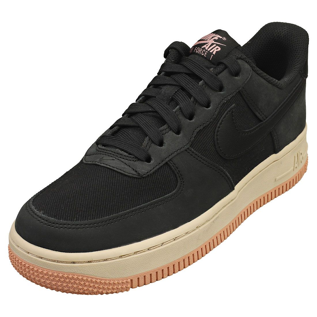 Nike Air Force 1 07 Lx - Baskets De Cuir Noir Pour Homme