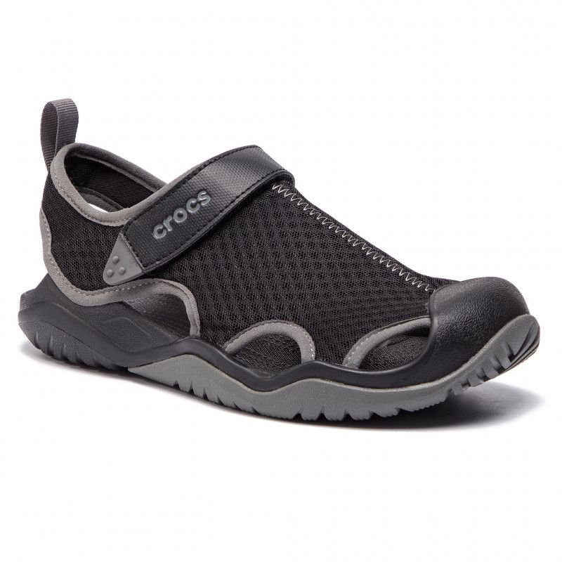 Sandales Crocs  Swiftwater Mesh Deck Sandal M 205289 - Noir - 46 1/2