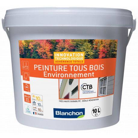 Peinture microporeuse - blanc 9016 - 10L - Tous Bois Environnement BLANCHON