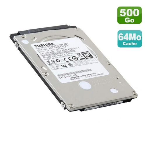 Disque Dur Interne Toshiba Disque Dur 500Go Sata III 2.5" Toshiba Mq02Abf050H 6Gbps 5400Rpm 64Mo