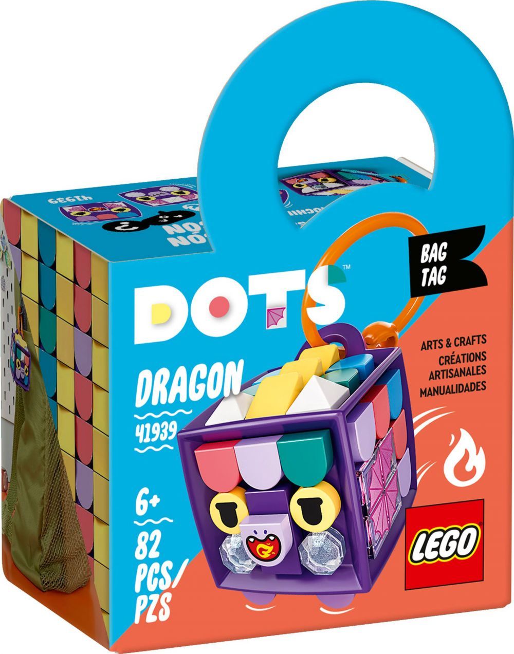 LEGO 41939 Porte clés Dragon DOTS - vue 2