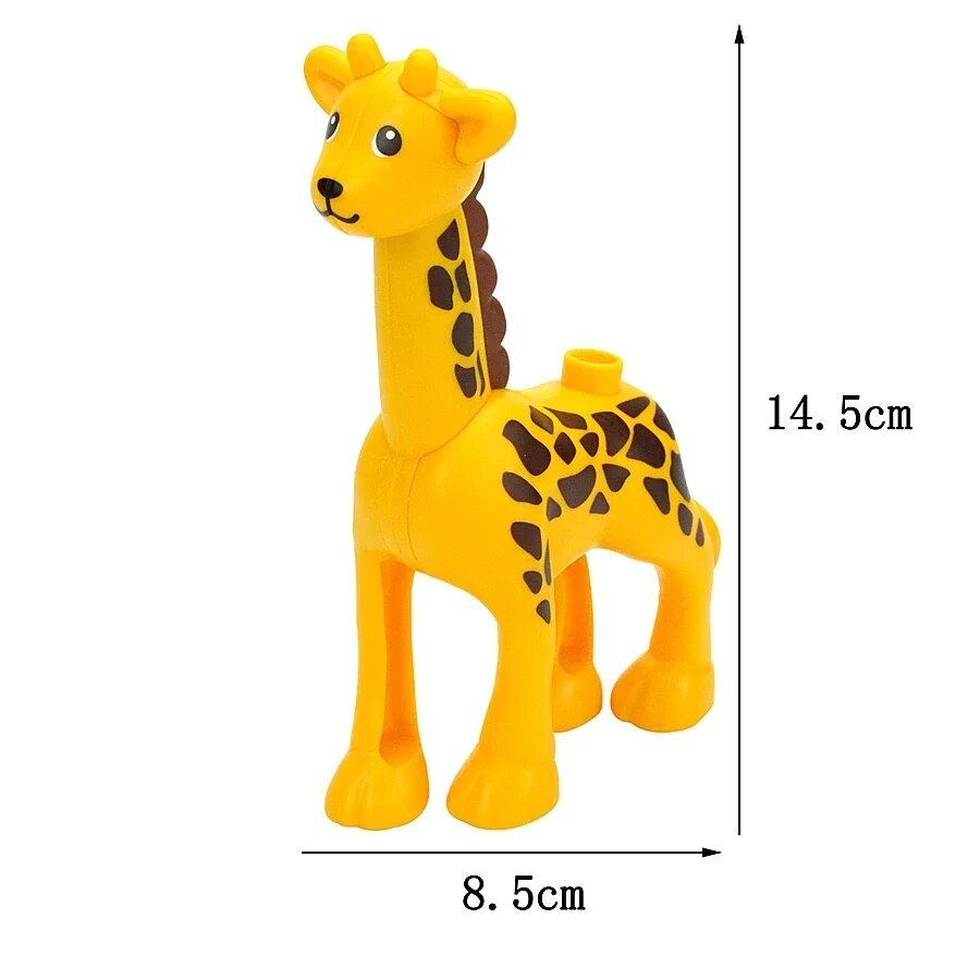 Décennie S De Construction De Grande Taille Pour Animaux De Ferme,Zoo,Chat,Chien,Over,Lapin,Modèle,Accessoires Compatibles,Ensemble D'assemblage,Jouets Éducatifs,Cadeaux - Type Giraffe Mom