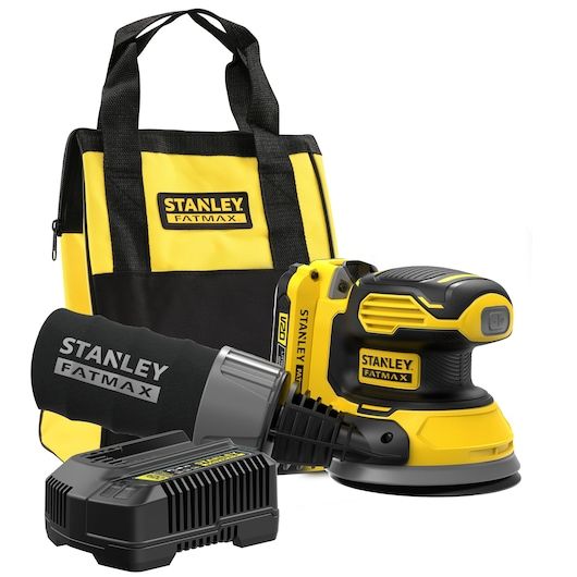 Ponceuse Orbitale 18V Ø 125mm STANLEY SFMCW220D1S Sans fil Batterie Poncer