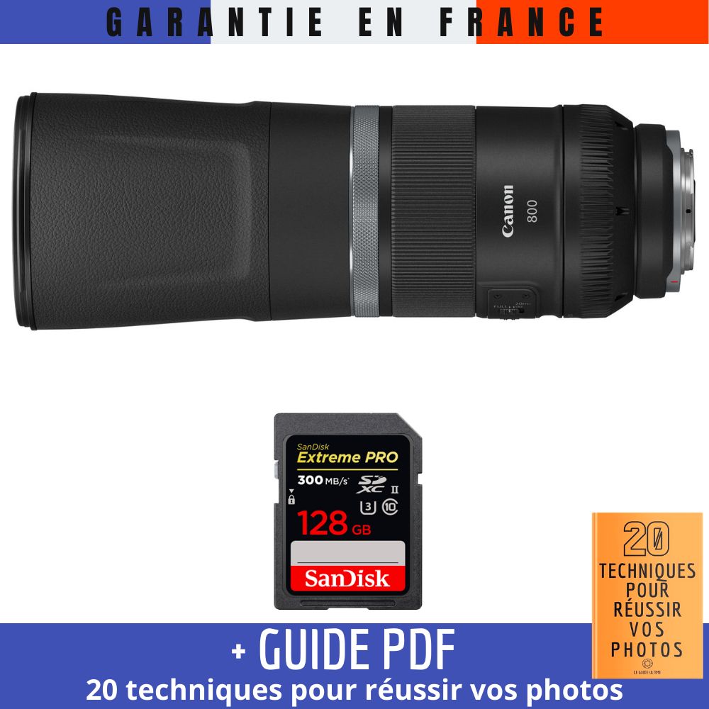 Canon RF 800mm f11 IS STM + 1 SanDisk UHS II 300 MB/ + Guide PDF '20 TECHNIQUES POUR RÉUSSIR VOS PHOTOS - vue 2