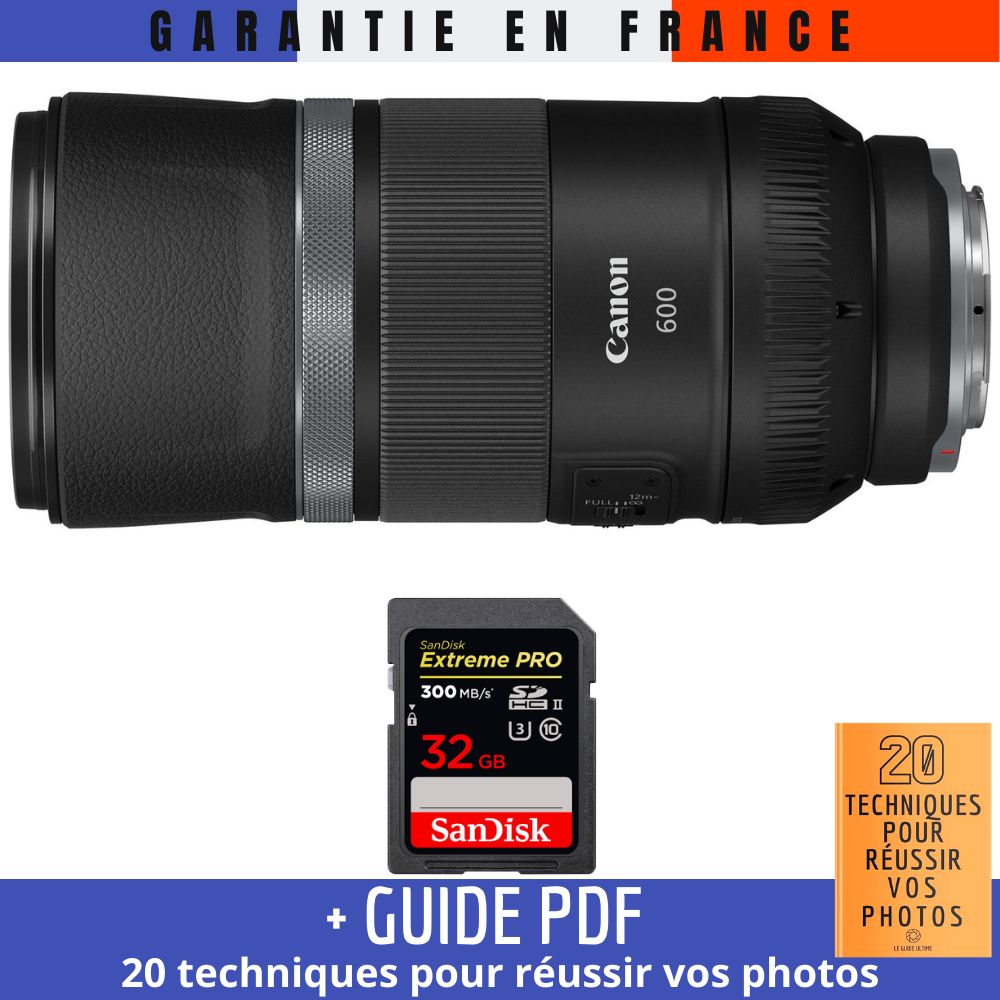 Canon RF 600mm f11 IS STM + 1 SanDisk UHS II 300 MB/ + Guide PDF '20 TECHNIQUES POUR RÉUSSIR VOS PHOTOS - vue 3