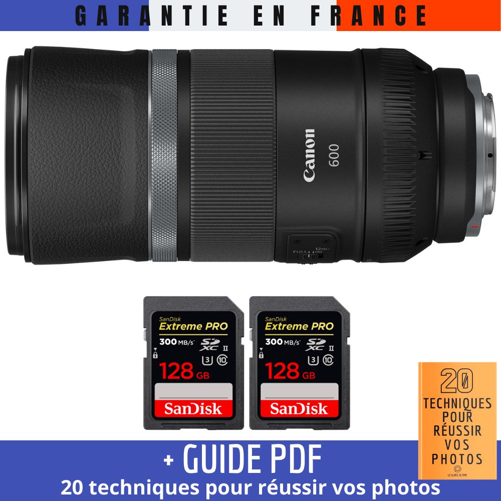 Canon RF 600mm f11 IS STM + 2 SanDisk UHS II 300 MB/ + Guide PDF '20 TECHNIQUES POUR RÉUSSIR VOS PHOTOS - vue 3