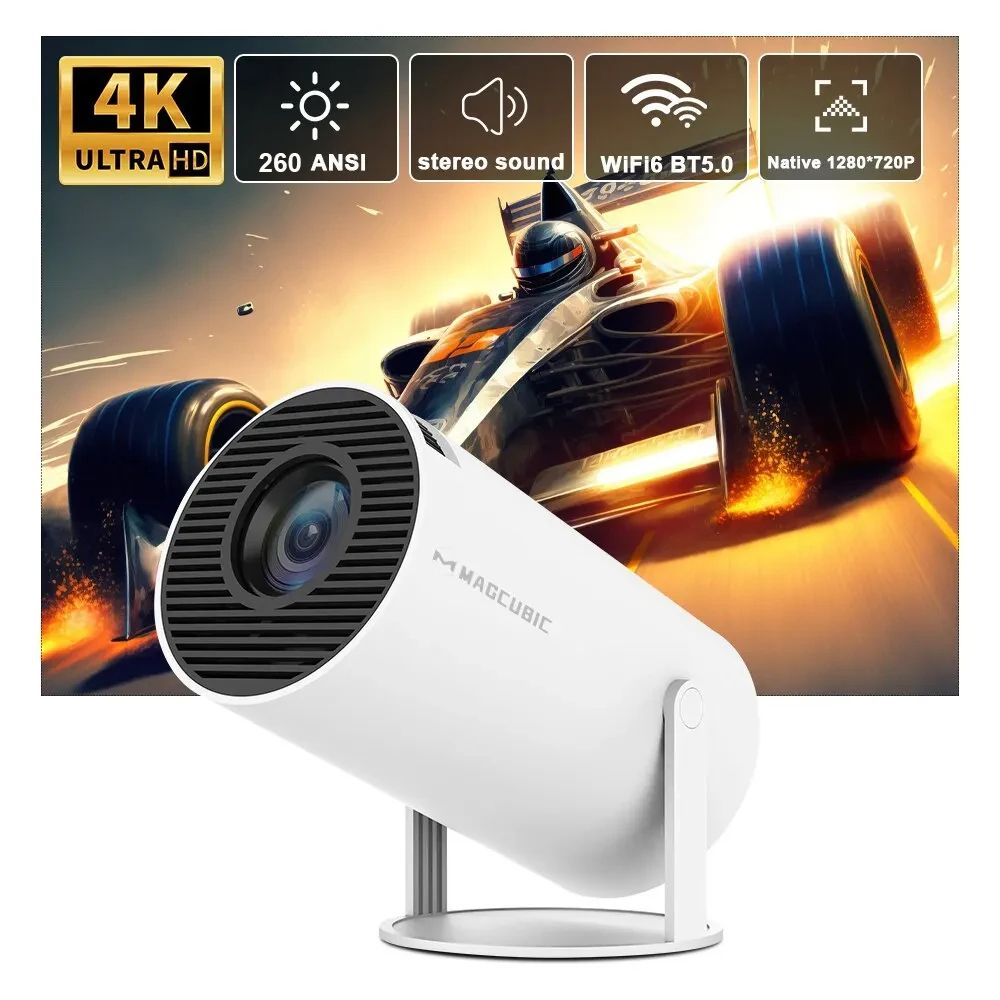 Video Projecteur LED 4K Android Wifi6, Modele: HY300