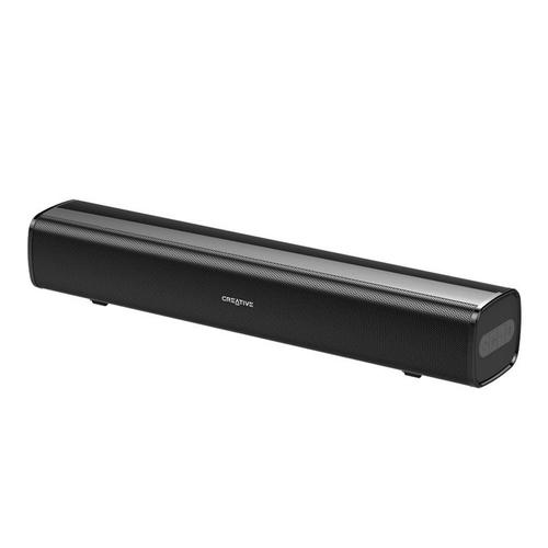 Creative Stage Air Moniteur De Soundbar Pour Ordinateur, Portable Et Compact Alimenté Par Usb, Radiateur Passif Pour Basses Puissantes, Bluetooth Et Aux-In, 6 Heures D'Autonomie De La Batterie