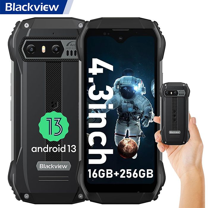 Blackview N6000 Mini Smartphone Incassable 4 3 + Dual SIM Android 13