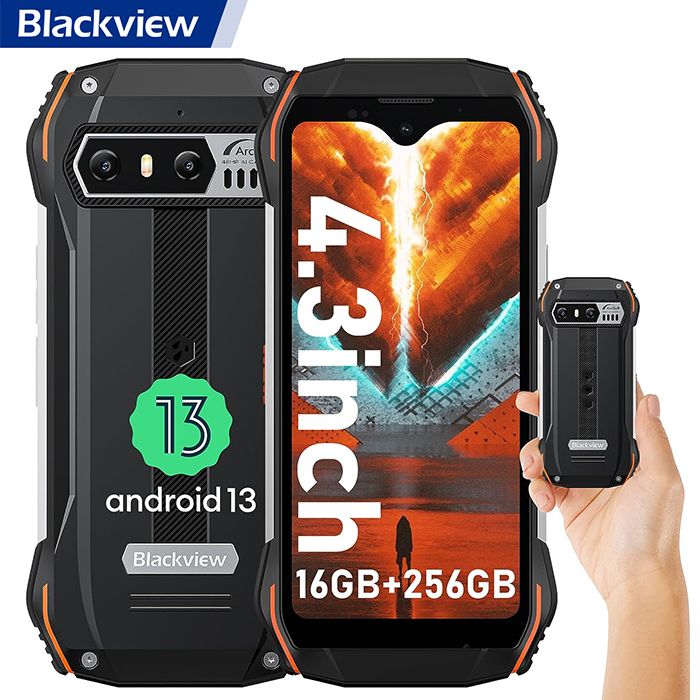 Blackview N6000 Mini Smartphone Incassable 4 3 + Dual SIM Android 13 - vue 2